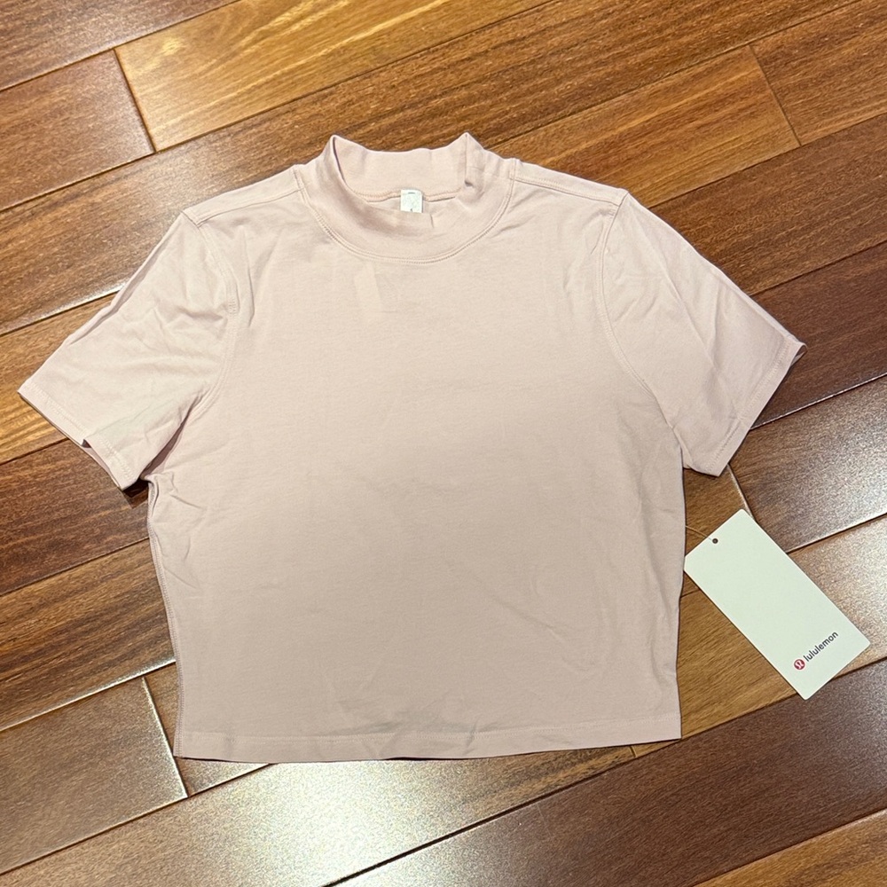 Lululemon Mock Neck Tee- Light Blush